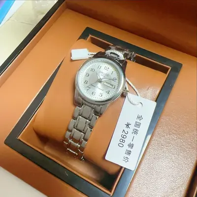 正品超薄防水女士手表女士腕表石英女钨钢女表男学生时尚情侣手表 - 7