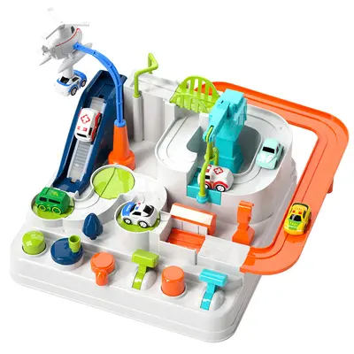 Children's car adventure track toy for ages 3-4