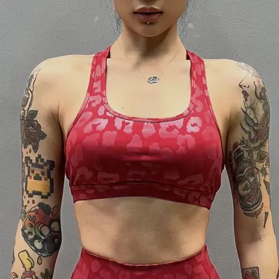 Damen-Yogaleggings, nahtlos, hoher Bund - 11