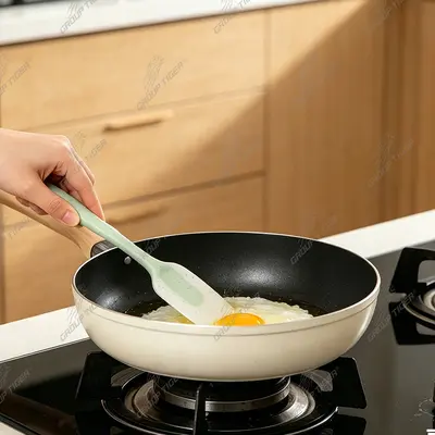 qh Amerikan Tarzı Silikon Kaşık Spatula Seti Silikon Spatula Silikon Tava Spatulası Mutfak Araçları Mutfak Gereçleri Isıya Dayanıklı 230℃ - 2