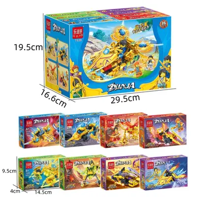 8-in-1 Small Box Mini Building Blocks Ninja Series Assembly Toy Set Children's Educational Toys Training Class Gifts