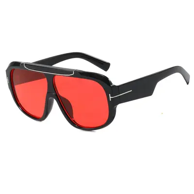 Large T-Frame Aviator Sunglasses, Unisex Fashion Style - 7