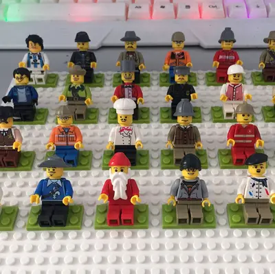 Building Block Figures Set, Small Pieces, DIY Cartoon Characters - 2