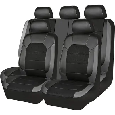 Leather Mesh Car Seat Cover, Breathable and Cool Seat Cushion Cover - 4