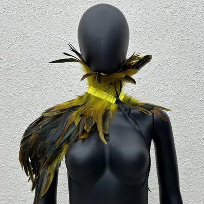 Gotik tarz 11 renk tüy şal, sahne ve maskeli balo kostüm aksesuarı - 12
