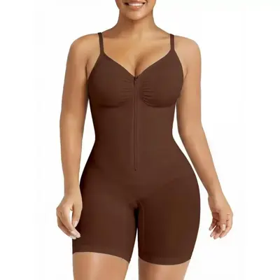 Women's Seamless Tummy Control Butt Lift Shapewear Bodysuit with Zipper - 9