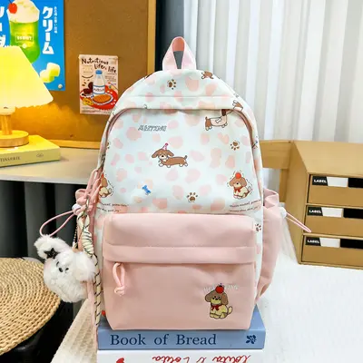 Cute Cartoon Backpack for High School Students, Large Capacity - 12