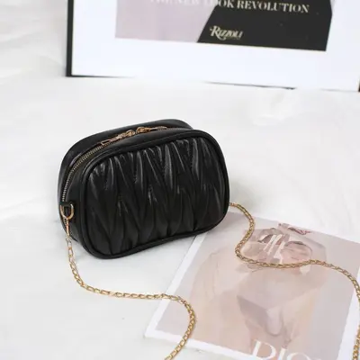 Embroidered Chain Small Square Women's Shoulder Bag - 8