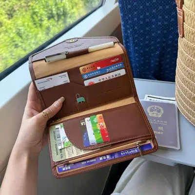 RFID pasaport cüzdanı çok fonksiyonlu belge organizer