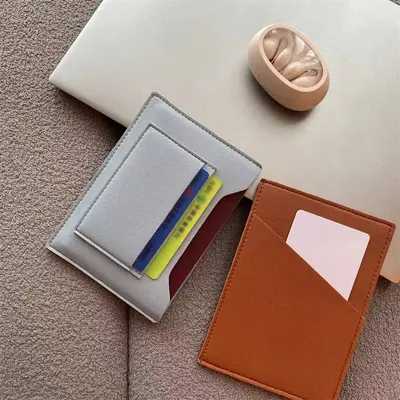 Korean-style travel passport holder, PU leather, multiple card slots - 2