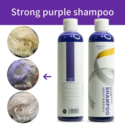 Lila Shampoo für graues und blondes Haar, Leinen-Grau Tönungsshampoo - 3