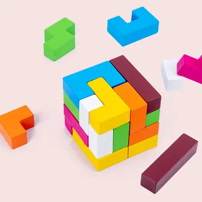 3D Tetris Büyük Yapı Blokları Çocuklar İçin Mantık Geliştirici Yapboz Oyuncak