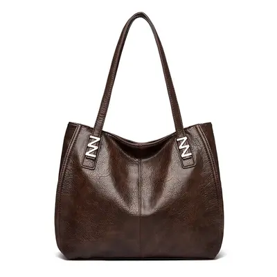 Women's Soft Leather Tote Bag, Large Capacity, 2026 Single Shoulder Bag - 7