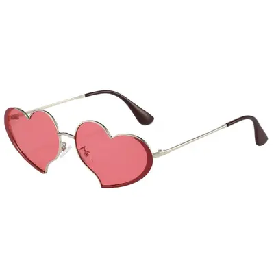 Damen-Sonnenbrille in Herzform, Metall, modisch - 11