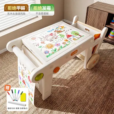 Manlong multifunctional play table building blocks drawing baby toy - 7
