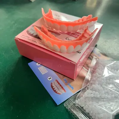 Realistisches Zahnkaschierungsset, Q-6 mit 20 g Zahnkleber - 5