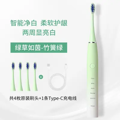 Ultrasonic Electric Toothbrush, 5 Speeds, TYPE-C Rechargeable, Soft Bristles - 8