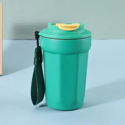 Achteckige Kaffeetasse 316er Edelstahl mit Trageöse Thermosbecher - 11