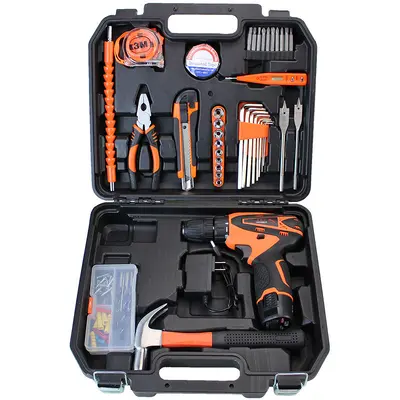 21V lithium-ion impact drill set with portable tool bag