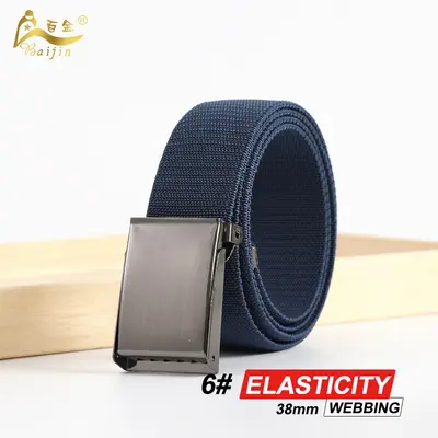 Yüksek esnekli örme lastikli kanvas kemer, minimalist tasarım - 12