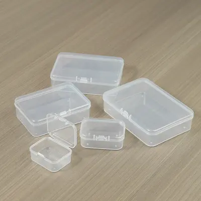 Şeffaf PP dikdörtgen tam boş kutu kartvizit banka kartı toz geçirmez saklama kutusu sabun gevreği balmumu parçacıkları plastik ambalaj kutusu - 4
