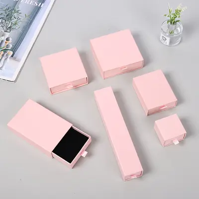 Drawer Jewelry Box Earring Stud Packaging Carton Ring Earring Box Can Add Logo Necklace Box - 11
