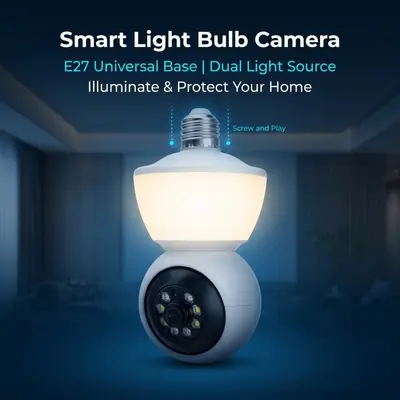 YOOSEE E27 WiFi bulb camera, dual light, full color - 7