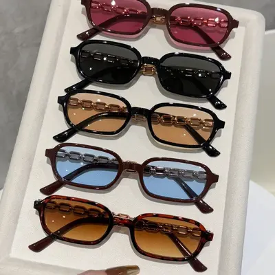 Square Small Frame UV Protection Sunglasses, 5-Pair Set