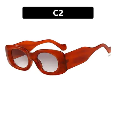 Square Concave Design Sunglasses, Street Style Fashion - 7