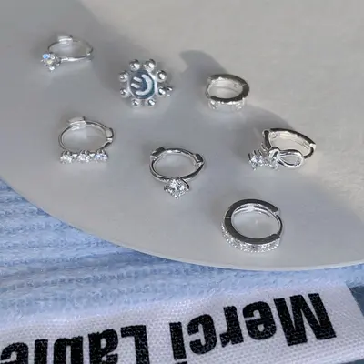999er-Silber-Zirkonstein-Ohrstecker mit Schmetterlingsdesign - 3