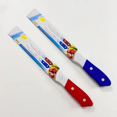6 Inch PP Handle Sharp Chef Knife, Household Fruit Knife, Blue and Red Handle