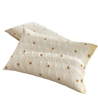 100% Cotton Button Pillow Cover, 48x74 cm, Single Size - 6