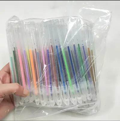 100 Color Gel Pen Set with Fluorescent and Metallic Colors