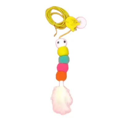 Cat Toy Swing and Feather Wand, Door-Hanging, with Bell Mouse - 6