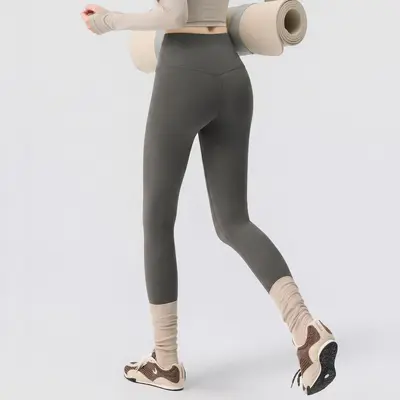 Kadın Dikişsiz Yoga Pantolonu, Pilates ve Spor Uzun Tayt - 10