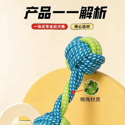 Dog Rope Knot Chew Toy, Durable, Teeth Cleaning, for Small and Large Dogs - 3