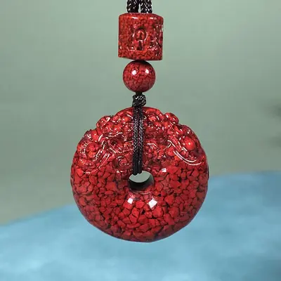 Cinnabar Pixiu pendant high-content crystal purple gold - 11