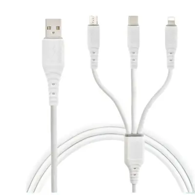 PVC sıvı yumuşak yapıştırıcı 66w hızlı şarjlı bir ila üç veri kablosu Android Apple Huawei üçü bir arada şarj kablosu için uygun