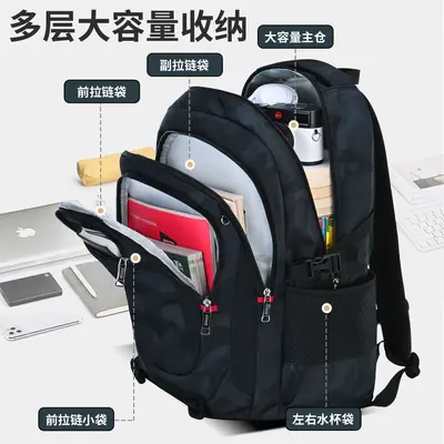Camouflage Large Capacity Water-Resistant School Backpack - 4