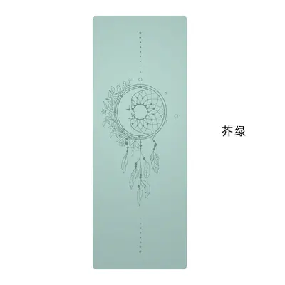 PU Rubber Yoga Mat, Natural Rubber, Non-Slip with Alignment Lines - 9