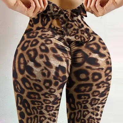 Damen Yoga-Leggings mit Schmetterlingsmuster, Po-Lifting, Plus Size - 6