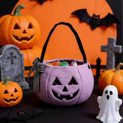 Halloween Bow Embroidered Candy Bag for Children - 8