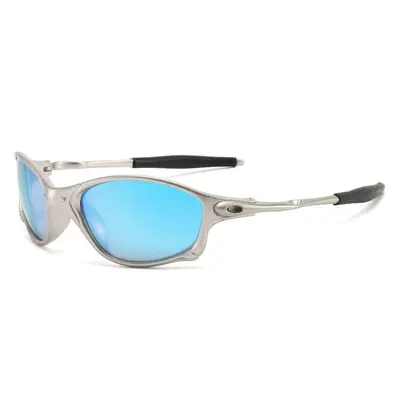 Metal Oval Cycling Sunglasses, Windproof, UV Protection - 11