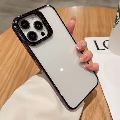 iPhone 18 Pro Max telefon kılıfı, elektrokaplama lensli görünmez braket, Apple 17 şeffaf darbeye dayanıklı 16PC kılıf için uygun. - 12
