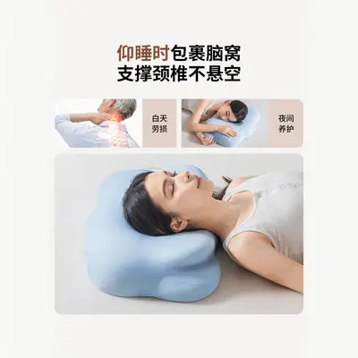 Cervical Spine Memory Foam Neck Pillow Pair - 4