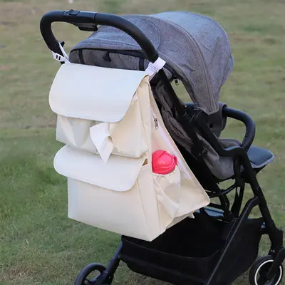 Stroller Hanging Storage Bag with Hook, Multifunctional Organizer Basket - 5