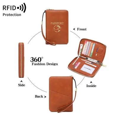 RFID passport wallet, multi-functional, magnetic protection - 5
