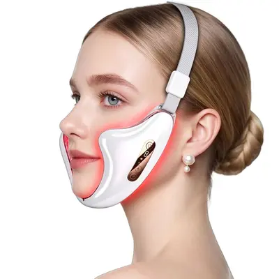EMS-Mikrostrom-V-Face-Gerät mit 9 Stufen, Wärme und Farblicht