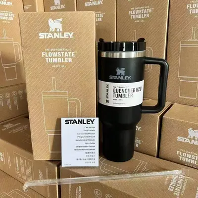 Thermobecher mit Griff und Strohhalm, 304 Edelstahl, große Kapazität - 8