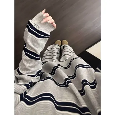 Women's Thick Long-Sleeve Striped Velvet Pajama Set for Autumn and Winter